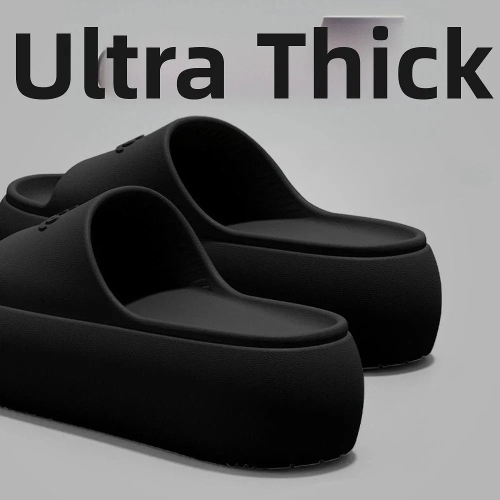 Fashion Non-slip Thick Sole Slippers Height Increasing Comfort Bathroom Slippers Summer Style Beach Sandals Summer Outdoor