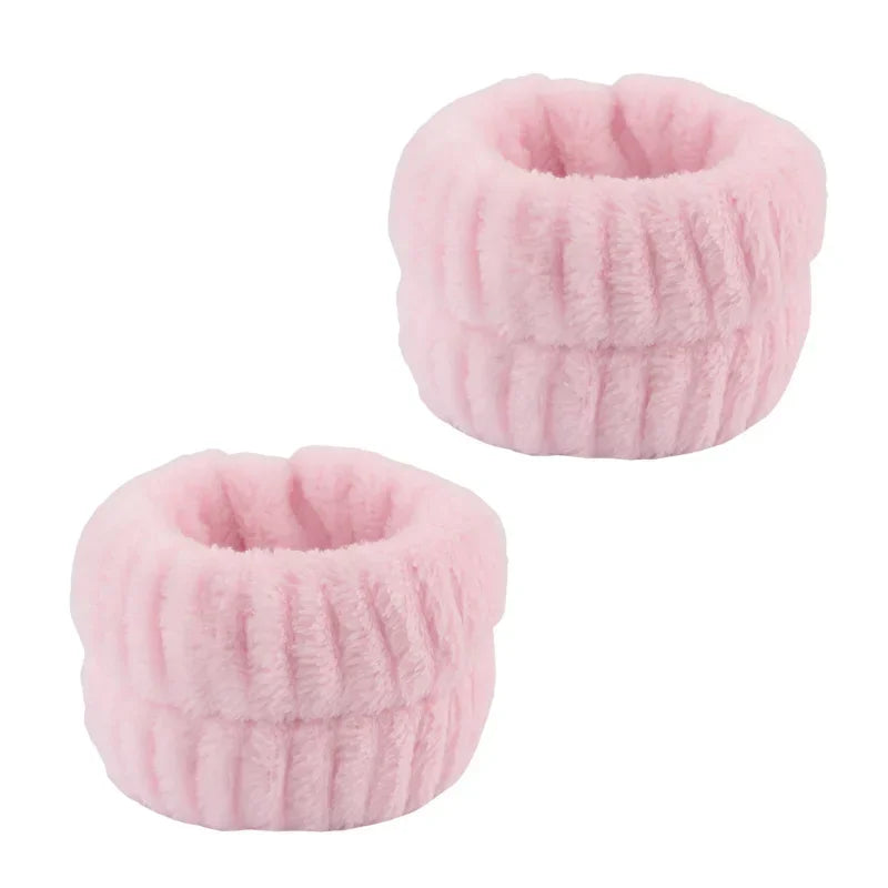 3Pcs Bow Headband Wristband Set Towel Elastic Soft Washing Face Shower Make Up Yoga Sports Skincare Headband for Women Girls