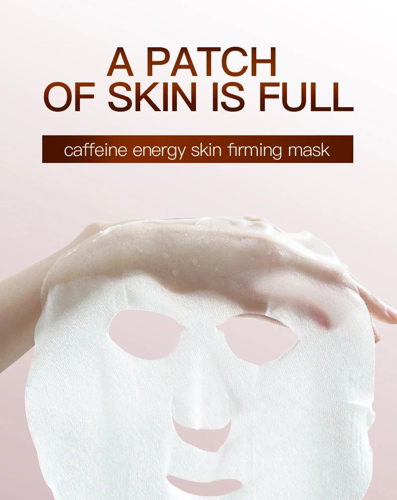 Caffeine Face Mask Anti Wrinkles Moisturizing Hydrating Anti-aging Facial Masks Face Sheet Mask Skin Care Products