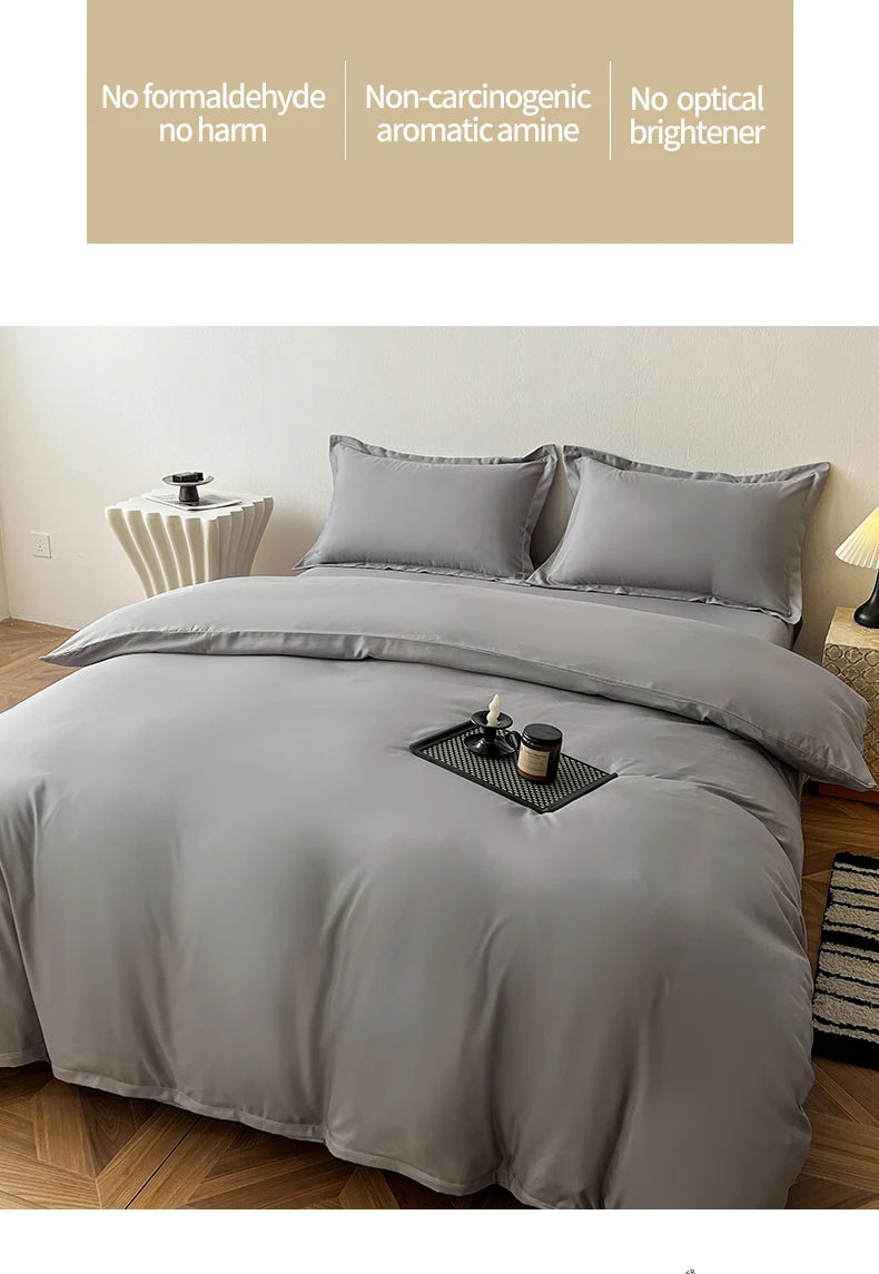 Ins Style Solid Color Duvet Cover Washed Bedclothes Comforter Cover Soft Bedding Quilt Covers 150x200cm / 200x230cm / 220x240cm