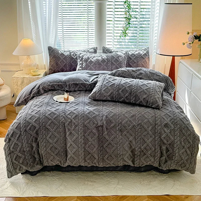 Warmth Duvet Cover Dual Use Blanket Warm Winter Blanket Soft Cozy Quilt Cover Plush Blankets for Beds Soft Cozy NO Pillowcases