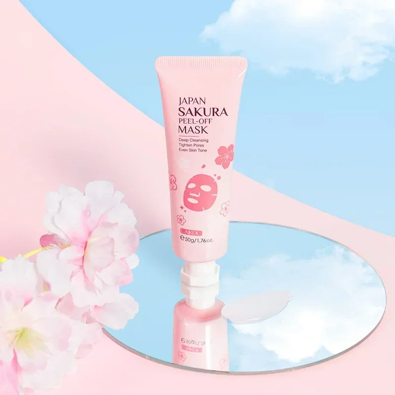 Sakura Peeling Face Mask Deep Cleansing Aging Anti Wrinkle Whitening Blackhead Removed Tear Off Mask Facial Skin Care 50g