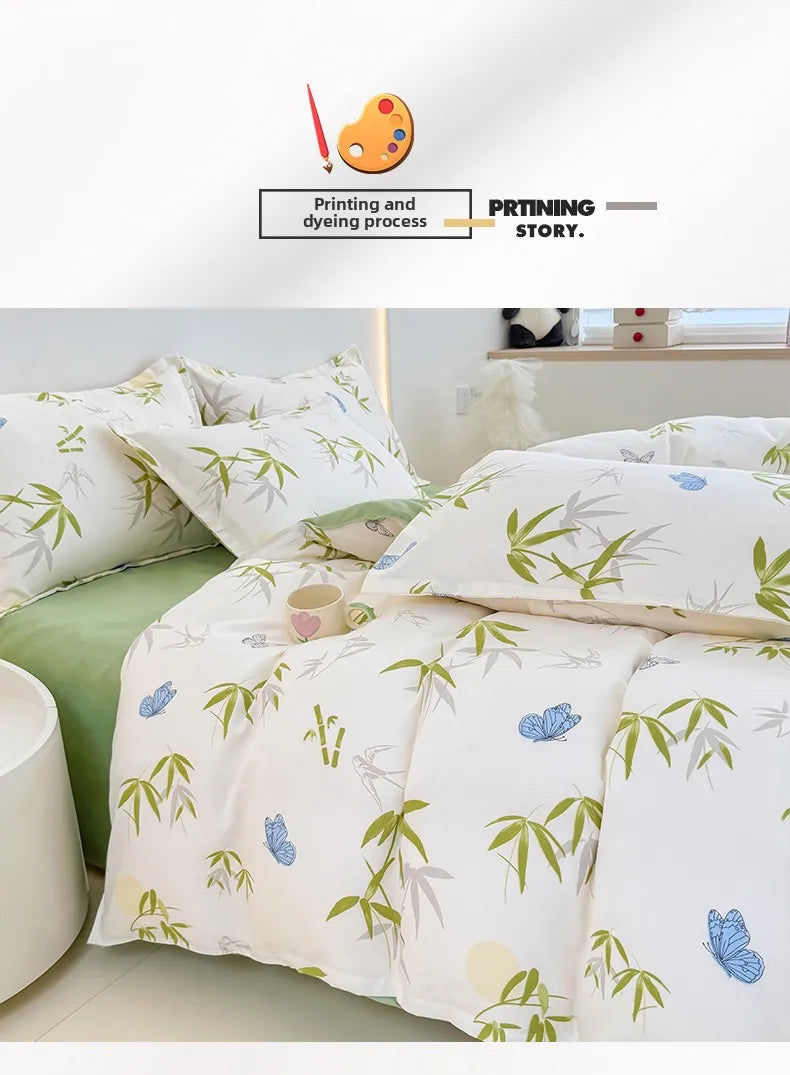 Spring 2025 Plant-based Cashmere Single Quilt Cover Printed Duvet Cover Skin-friendly and Breathable Bedding 150x200 220x240