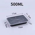 10-Pack Black Disposable Food Containers – Leak-Resistant with Secure Lids | Ideal for Salads, Sandwiches