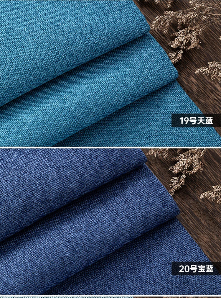 Thickened Plain Linen Fabric Fine By The Meter for Tablecloth Bags Pillow Cushion Cover Sewing Sofa Cloth Wearable Beige Gray