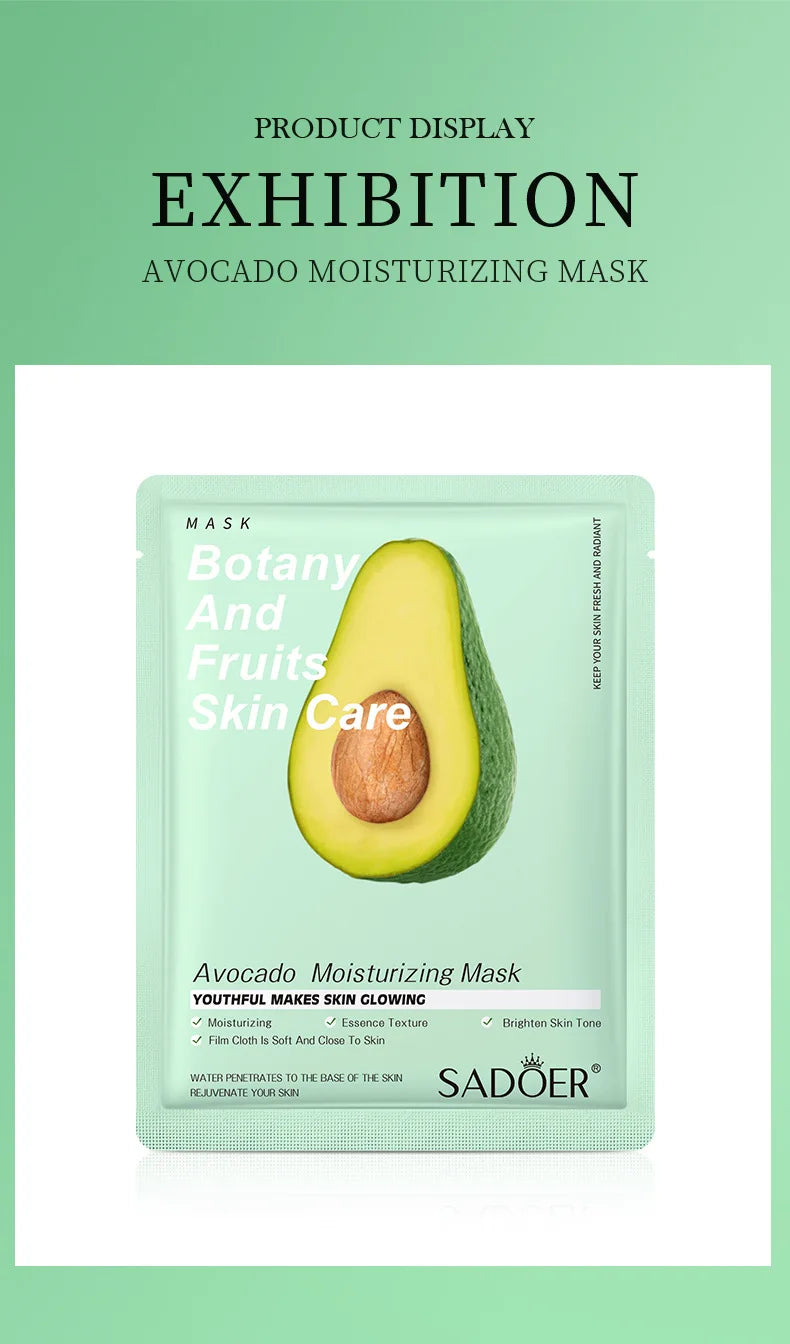 8pcs Fruits Face Mask Beauty Facial Skincare Masks Moisturizing Firming Hydrating Facial Mask Face Care Korean Cosmetics