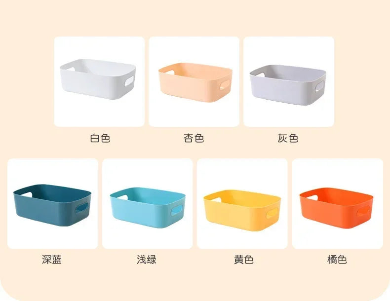 Foldable Storage Boxes Student Desktop Collapsible Crate Organizer Tape Stationery Cosmetic Rack Folding Storage Basket 1PC
