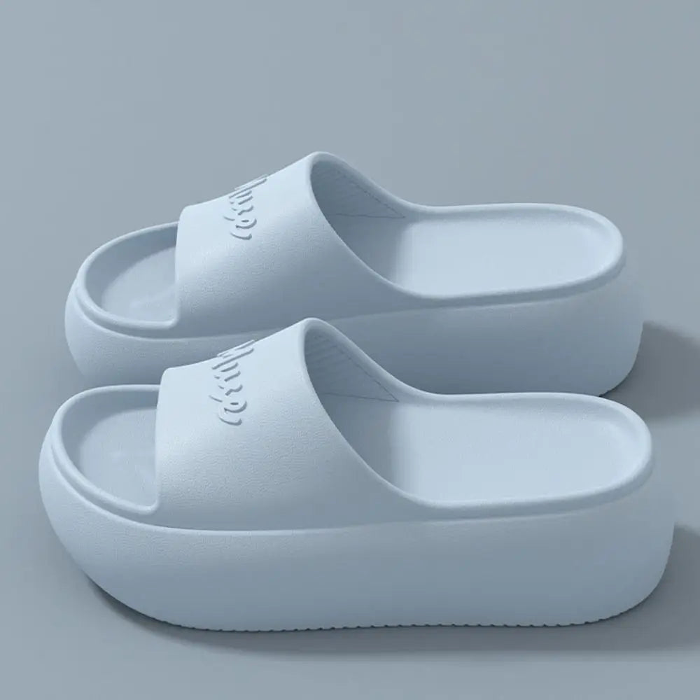 Fashion Non-slip Thick Sole Slippers Height Increasing Comfort Bathroom Slippers Summer Style Beach Sandals Summer Outdoor