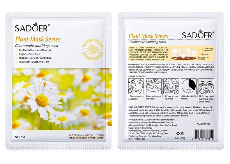 8pcs Fruits Face Mask Beauty Facial Skincare Masks Moisturizing Firming Hydrating Facial Mask Face Care Korean Cosmetics