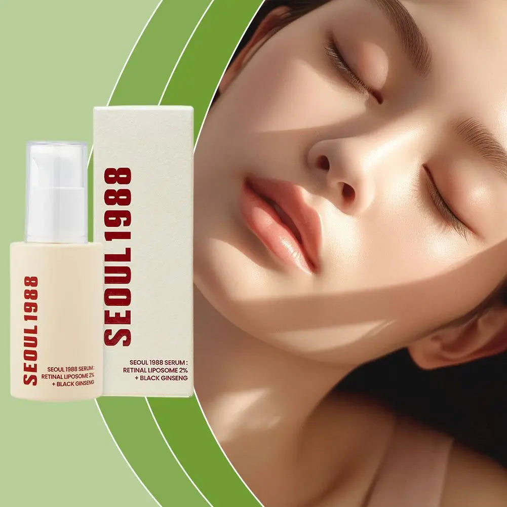 Seoul 1988 Retinol Face Care Serum With Black Ginseng Niacinamide Vitamin C Long-lasting Moisturizing Firming Ampoule Skin Care