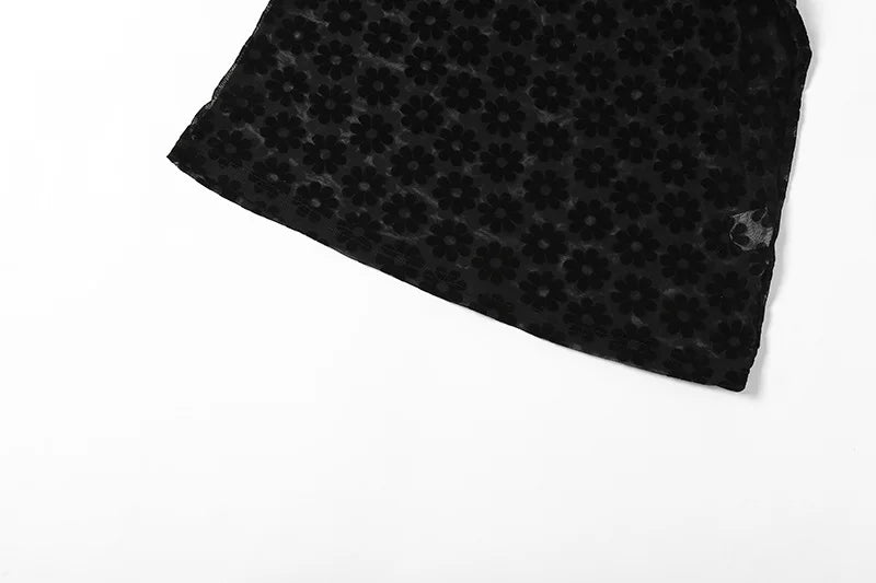 2024 Summer New Women's Fashion Hanging Neck Sexy Hollow Perspective Slim Fit Wrapped Hip Dress
