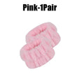 1-10Pairs Flannel Skincare Spa Wristband Makeup Facial Wrist Washband Face Towel Wash Bow Headband Scrunchie Set for Women
