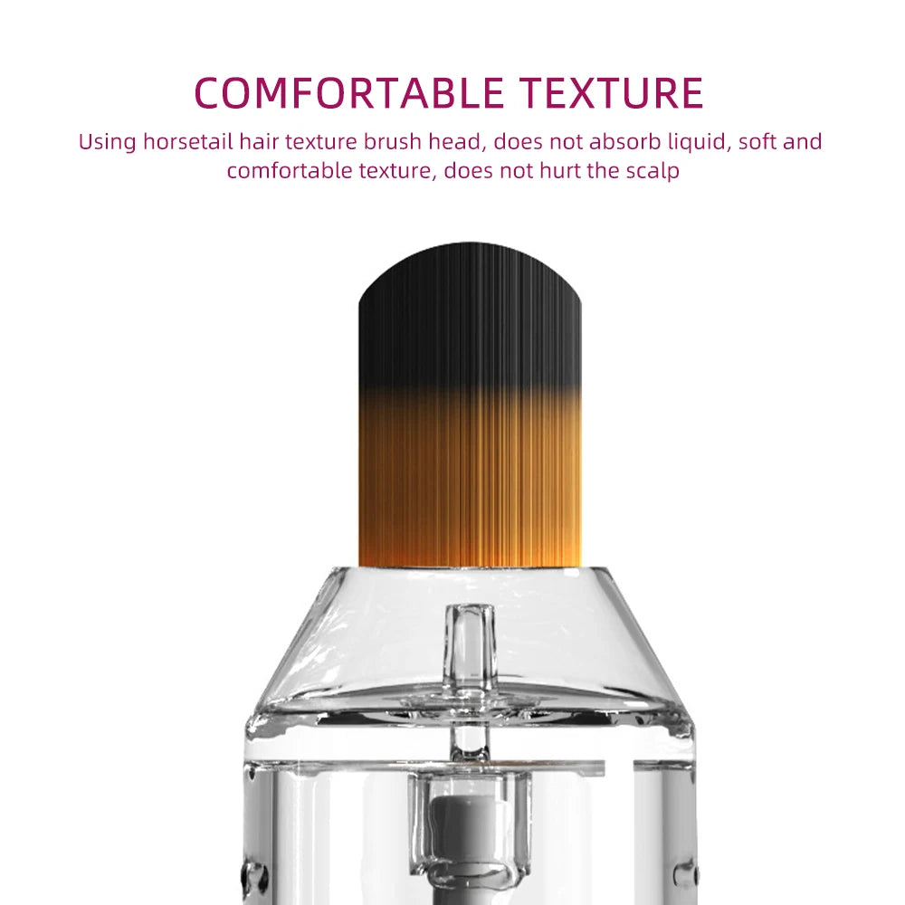 EMS Scalp Applicator Liquid Comb Hair Growth Oil Serum Comb High Frequency Vibration Scalp Massager Brush with Sterilization