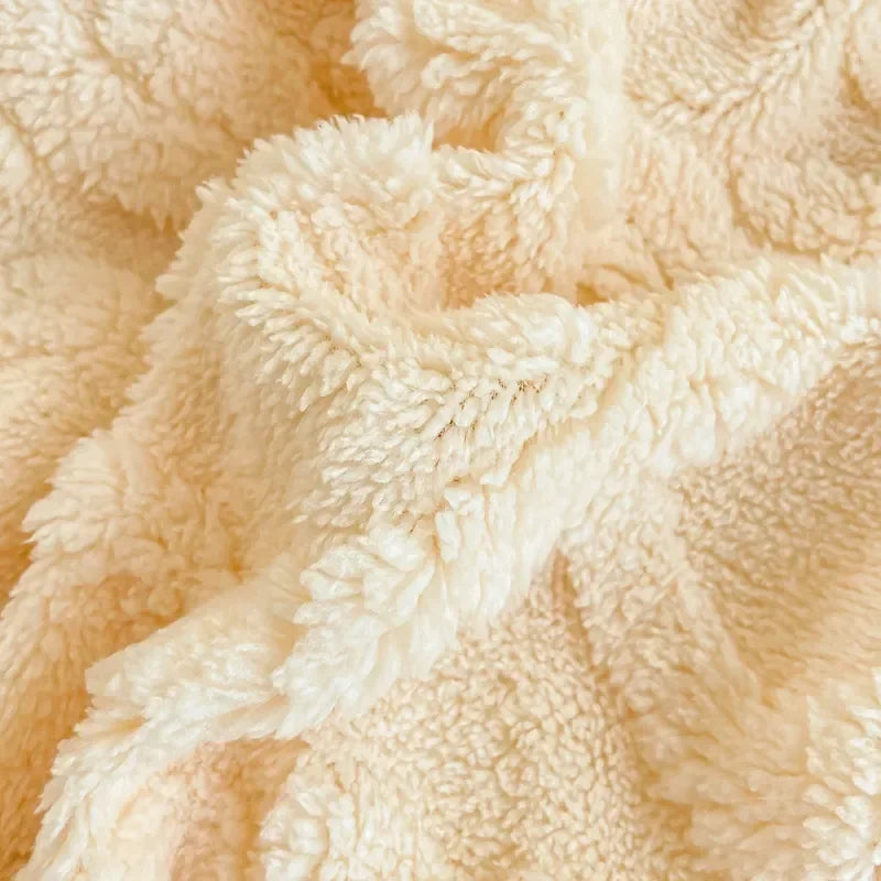 Taffel Velvet Duvet Cover for Winter Super Warm Soft Solid Color Comforter Cover Blanket Covers for Double Beds NO Pillowcase