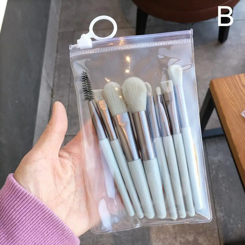 8Pcs/lot Mini Make-up Brush Set Ins Portable Travel Makeup Brush Eye Shadow Foundation Refresh Hand Soft Hair Beauty Tool