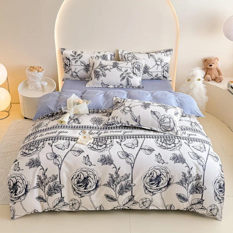 Spring 2025 Plant-based Cashmere Single Quilt Cover Printed Duvet Cover Skin-friendly and Breathable Bedding 150x200 220x240