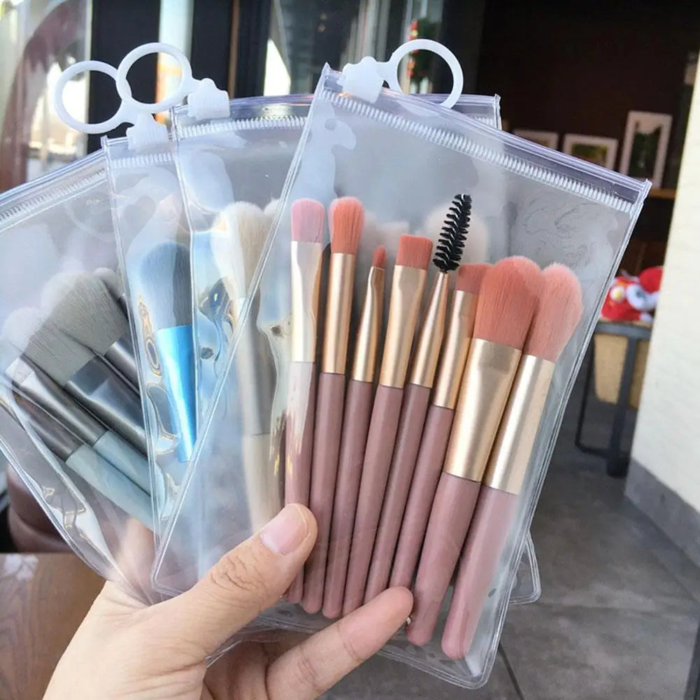 8Pcs/lot Mini Make-up Brush Set Ins Portable Travel Makeup Brush Eye Shadow Foundation Refresh Hand Soft Hair Beauty Tool
