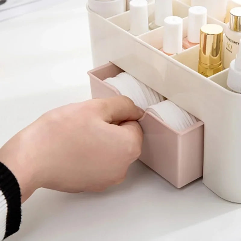 Drawer Cosmetic Storage Box Makeup Brush Organiser Desktop Jewellery Skincare Lipstick Mask Compartment Makeup Case