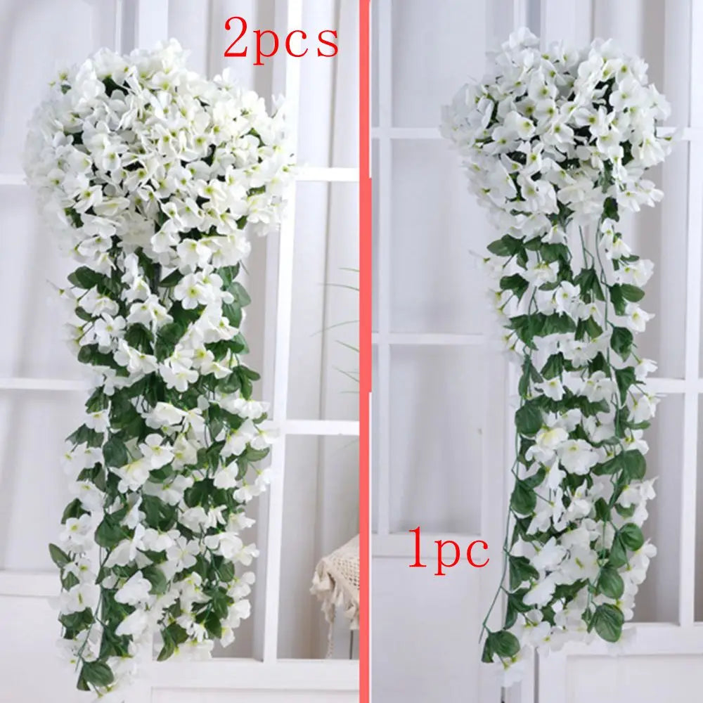 1PC Artificial flowers Begonia plants bouquet suitable Long Vine for wall family room garden wedding indoor outdoor decoration