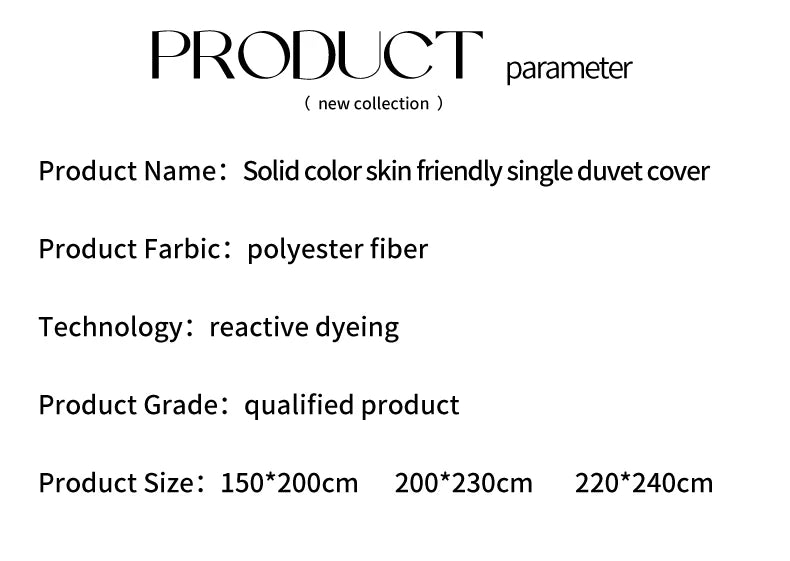 Ins Style Solid Color Duvet Cover Washed Bedclothes Comforter Cover Soft Bedding Quilt Covers 150x200cm / 200x230cm / 220x240cm