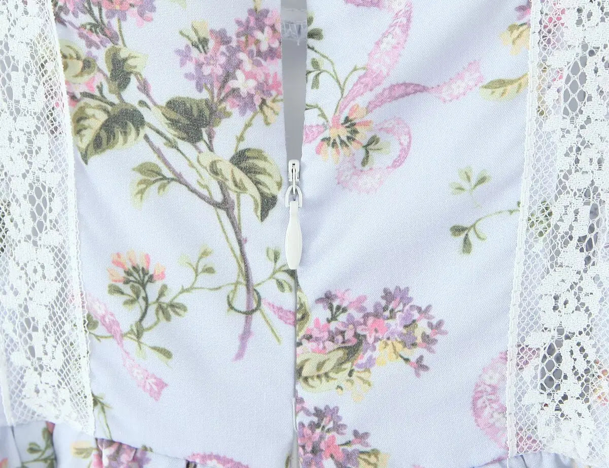 Floral Printed Summer Women's Dress Sleeveless Short Mini Tank Vestidos A-line Lace Dress 2025 New in Beach Vintage Party Dress