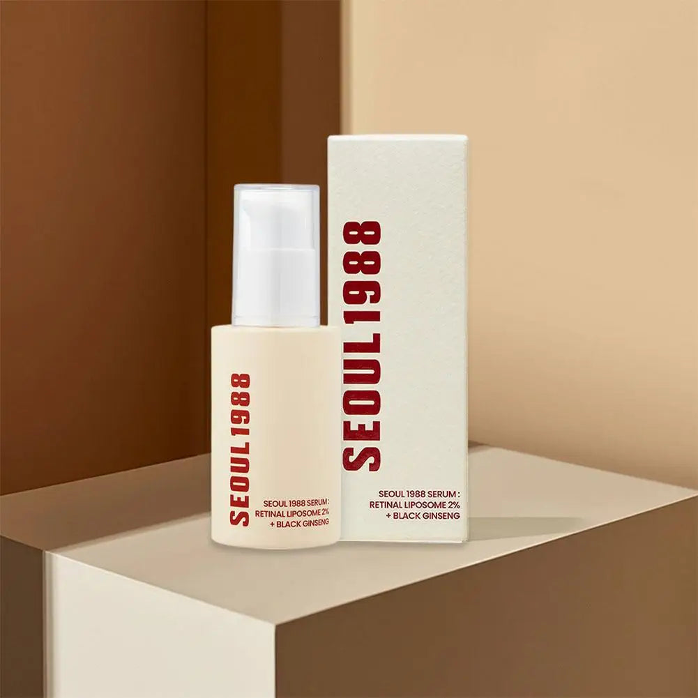 Seoul 1988 Retinol Face Care Serum With Black Ginseng Niacinamide Vitamin C Long-lasting Moisturizing Firming Ampoule Skin Care