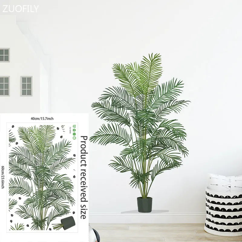 16 Styles Large Tropical Green Plants Wall Stickers Palm Leaves PVC Living Room Art Vinyl Poster Wallpaper Home Decoration Mural