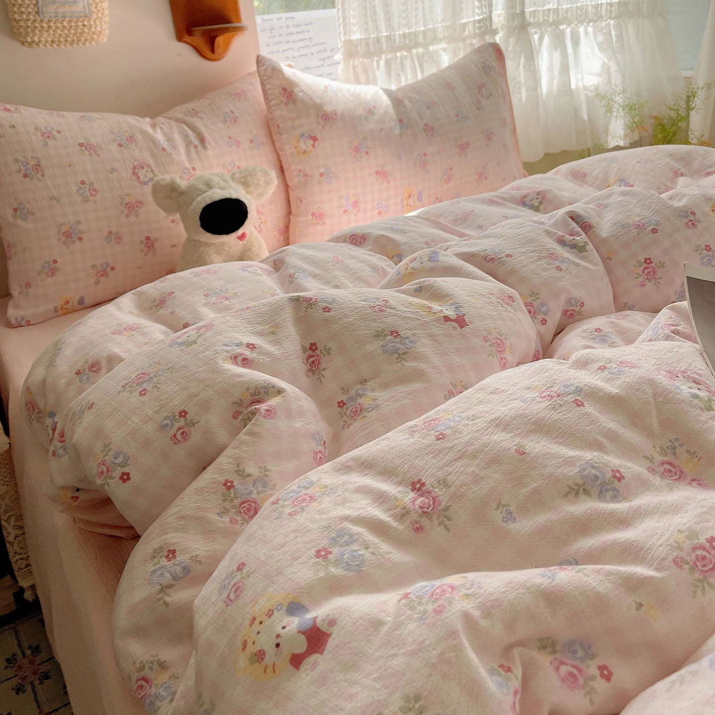 Home Microfiber Duvet Cover 1Pc Breathable Soft Zipper Closure Corner Ties Wrinkle Resistant Hypoallergenic Bedding for Bedroom