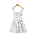 Floral Printed Summer Women's Dress Sleeveless Short Mini Tank Vestidos A-line Lace Dress 2025 New in Beach Vintage Party Dress