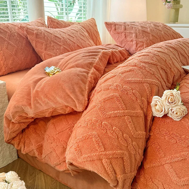 Warmth Duvet Cover Dual Use Blanket Warm Winter Blanket Soft Cozy Quilt Cover Plush Blankets for Beds Soft Cozy NO Pillowcases