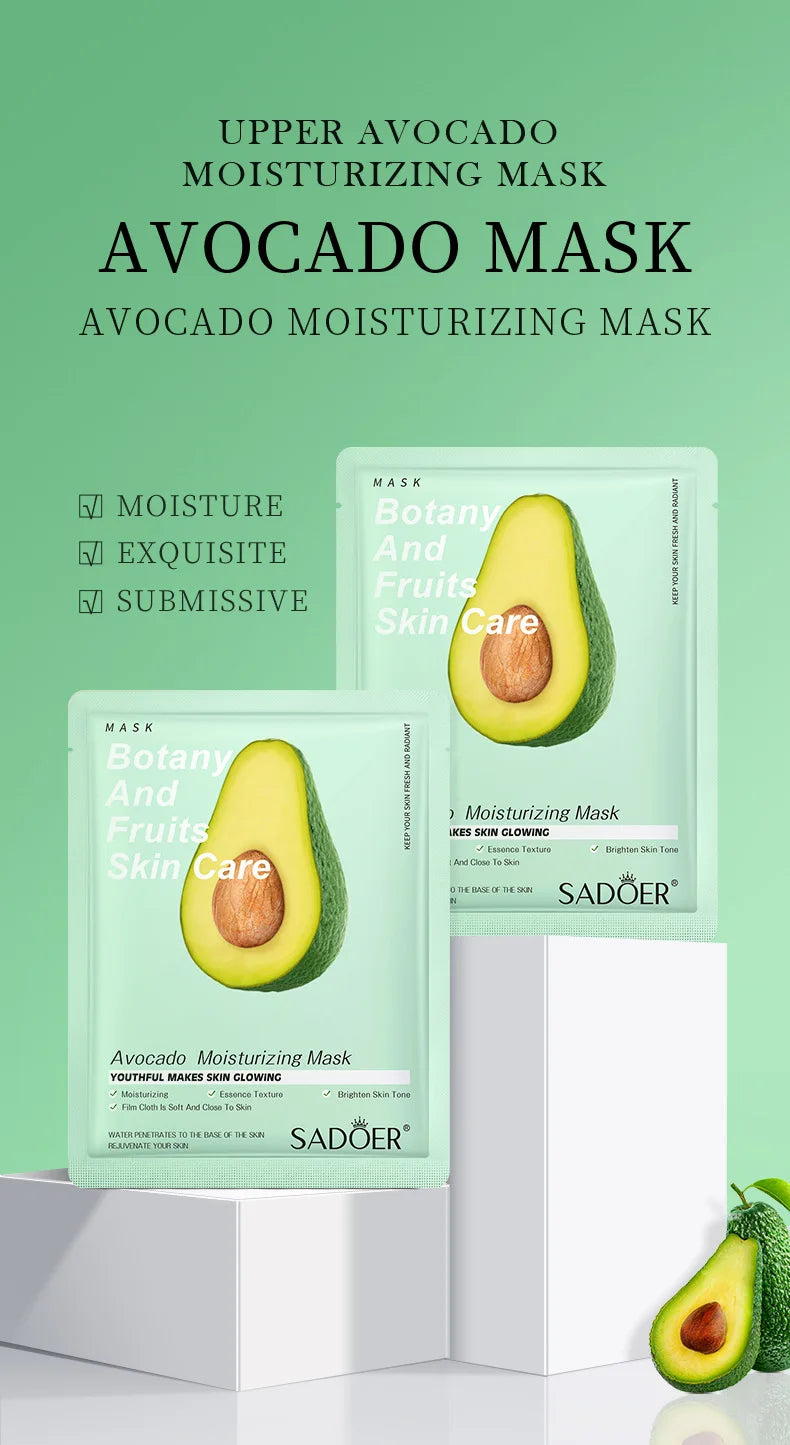 8pcs Fruits Face Mask Beauty Facial Skincare Masks Moisturizing Firming Hydrating Facial Mask Face Care Korean Cosmetics