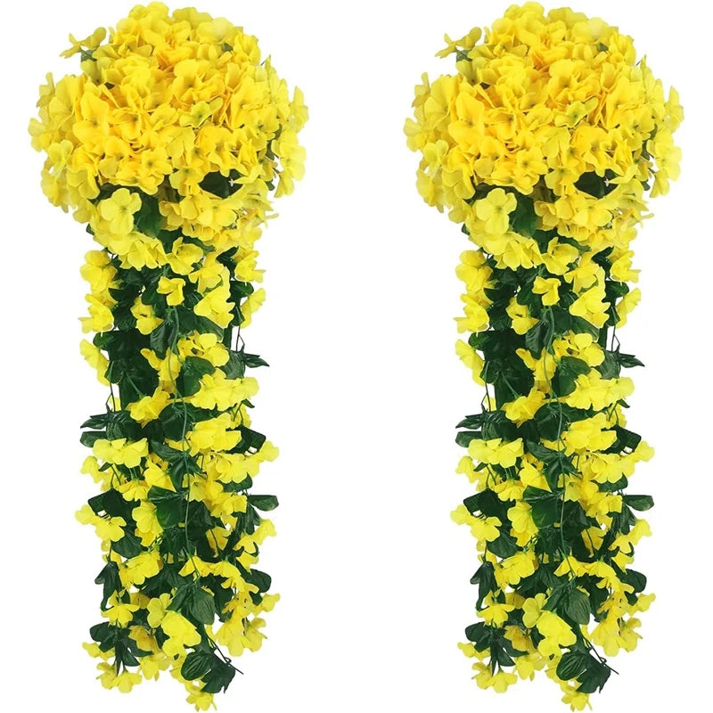 1PC Artificial flowers Begonia plants bouquet suitable Long Vine for wall family room garden wedding indoor outdoor decoration