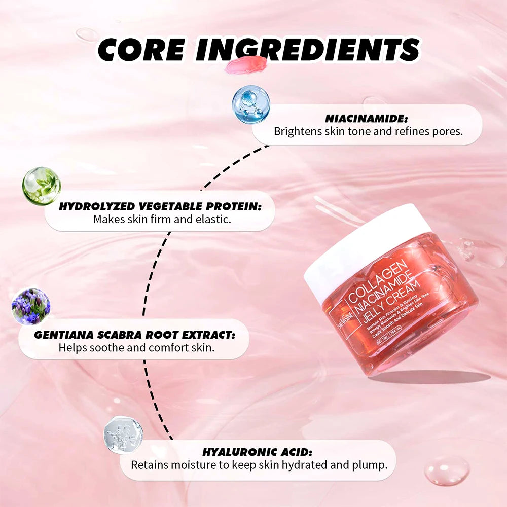 75ml Collagen Peel-off Face Mask Night Wrapping Mask + 50g Collagen Jelly Cream Firming Skin Moisturizing Facial Masks Cream