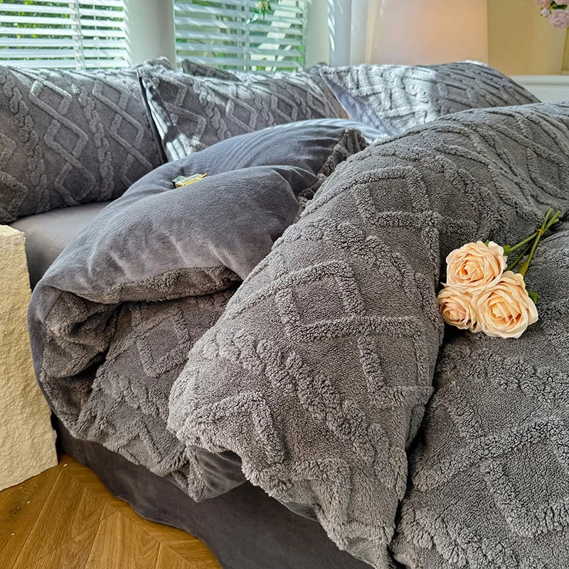 Warmth Duvet Cover Dual Use Blanket Warm Winter Blanket Soft Cozy Quilt Cover Plush Blankets for Beds Soft Cozy NO Pillowcases
