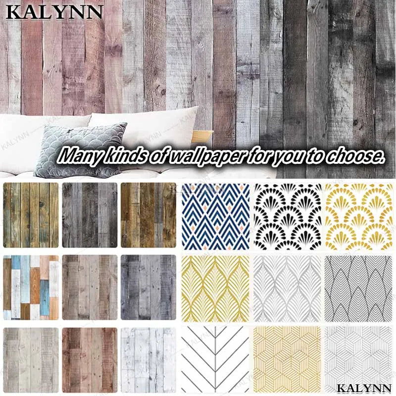 Wood Contact Paper Peel and Stick Wallpaper Self Adhesive Removable Vintage Faux Wood Wall Paper Plank Shelf Home Decoration