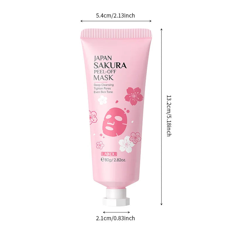 Sakura Peeling Face Mask Deep Cleansing Aging Anti Wrinkle Whitening Blackhead Removed Tear Off Mask Facial Skin Care 50g