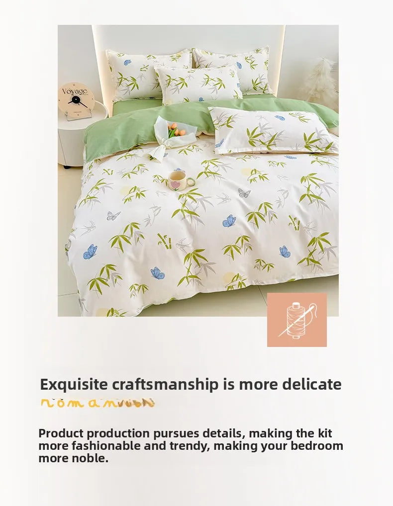 Spring 2025 Plant-based Cashmere Single Quilt Cover Printed Duvet Cover Skin-friendly and Breathable Bedding 150x200 220x240