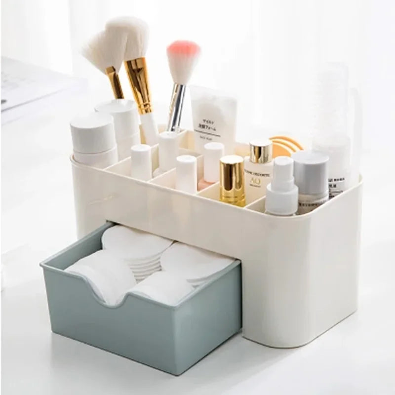 Drawer Cosmetic Storage Box Makeup Brush Organiser Desktop Jewellery Skincare Lipstick Mask Compartment Makeup Case