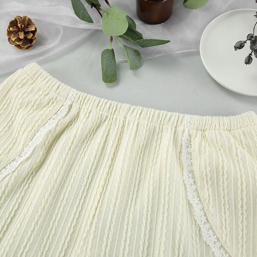 Women's Nightwear Set Sexy Lace-Trimmed Camisole Top with Cutout Details and Shorts Women's Loungewear