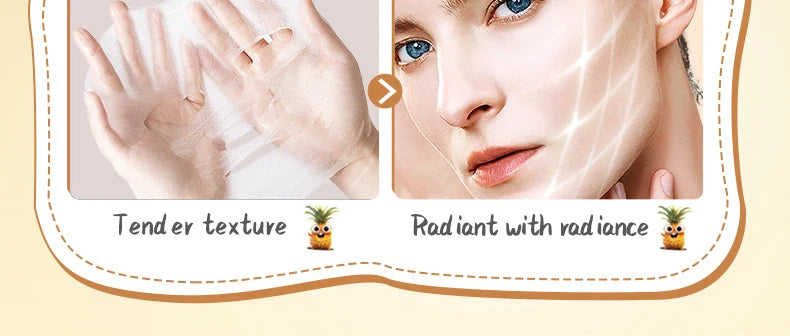 8pcs  Fresh Fruits Face Mask Facial Skincare Moisturizing Brightening Firming Hydrating Facial Masks for Face Skin Care