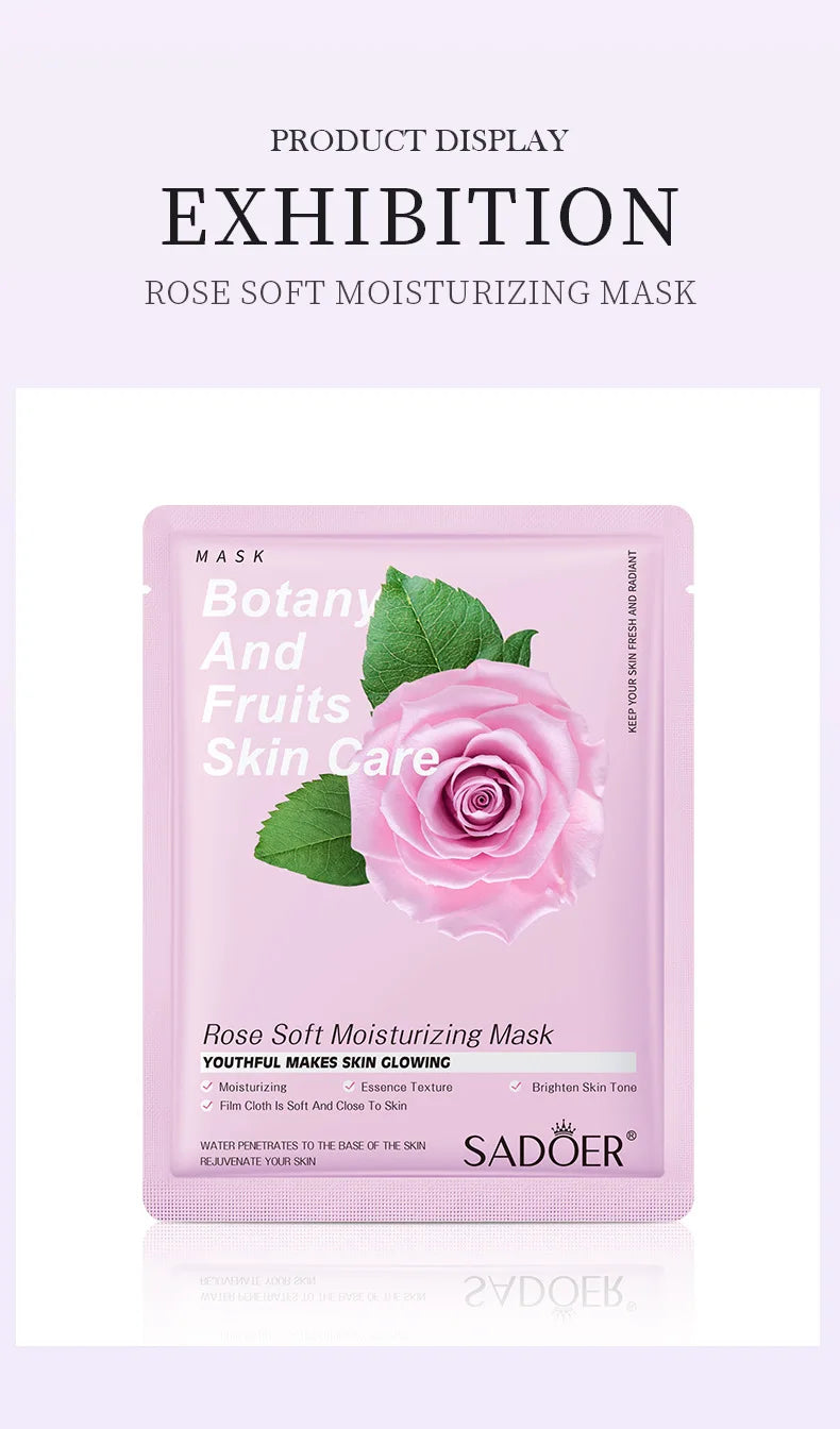 8pcs Fruits Face Mask Beauty Facial Skincare Masks Moisturizing Firming Hydrating Facial Mask Face Care Korean Cosmetics