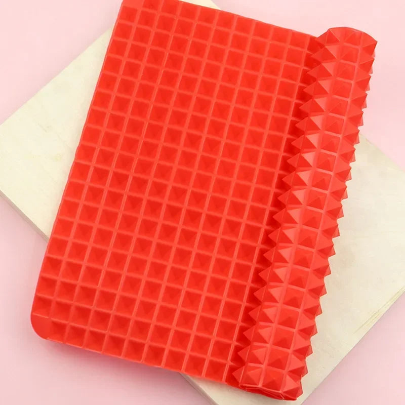 Multifunctional BBQ Pizza Mat Bakeware Silicone Mat Pyramid Microwave Oven Baking Placemat Tray Kitchen Baking Accessories