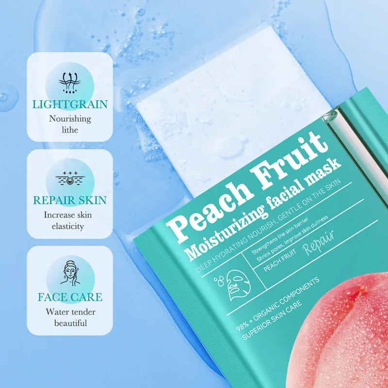 10pcs Fruit Floral Fragrance Face Mask Moisturizing Firming Hydrating Chamomile Blueberry Facial Masks For Face Skin Care