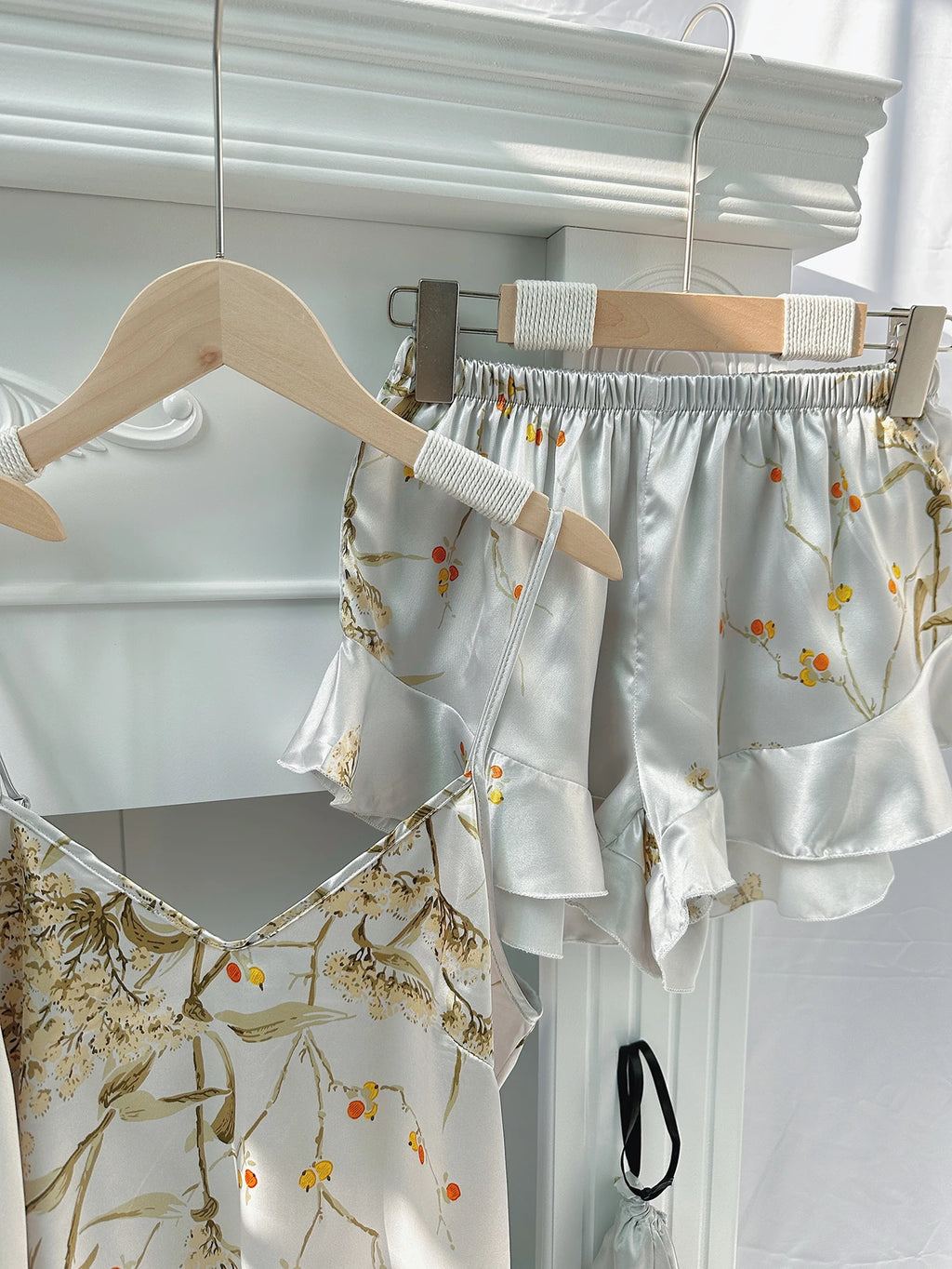 Women's Elegant Floral Print 5-Piece Loungewear Set Comfortable Versatile Daily Home Leisure Pajamas Fashion