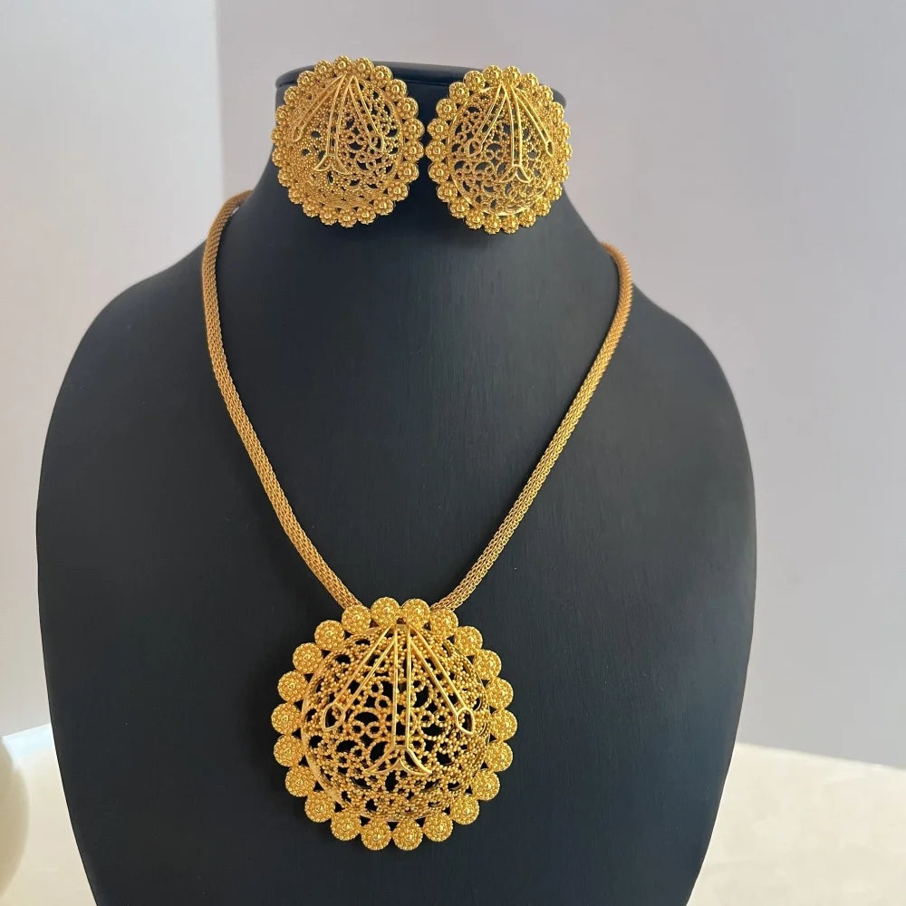 Nigerian Jewelry Set Wedding Jewelry African Designer Earrings Bridal Necklace