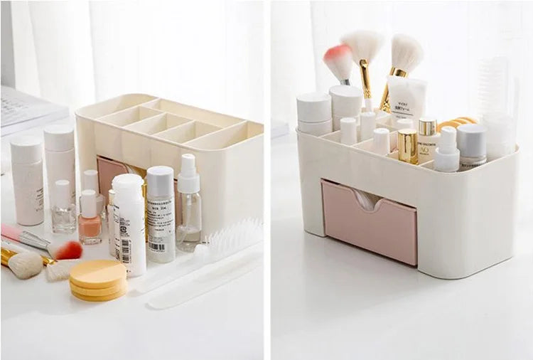 Drawer Cosmetic Storage Box Makeup Brush Organiser Desktop Jewellery Skincare Lipstick Mask Compartment Makeup Case