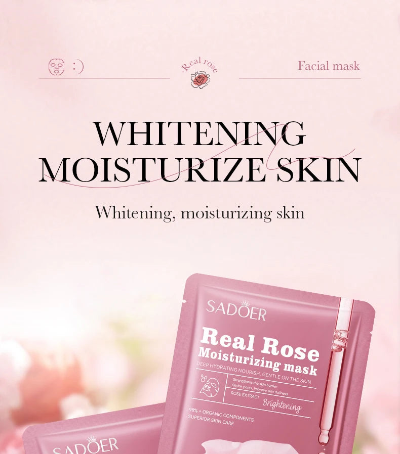 10pcs Fruit Floral Fragrance Face Mask Moisturizing Firming Hydrating Chamomile Blueberry Facial Masks For Face Skin Care