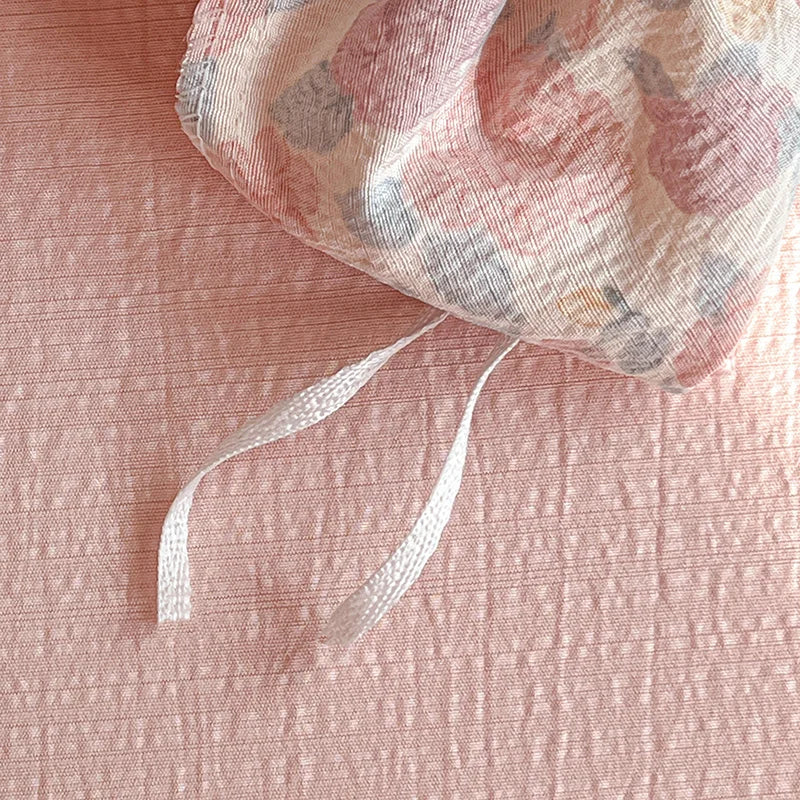 Double-layer Gauze Duvet Cover Single/Queen/King Flower Printed housse de couette Skin-friendly funda nordica 150 cama 이불커버