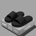 Men Summer Silent Slippers Indoor Home Bathroom Anti-Slip Soft EVA Sole Odor-Proof Sandals for Women Comfort Lightweight