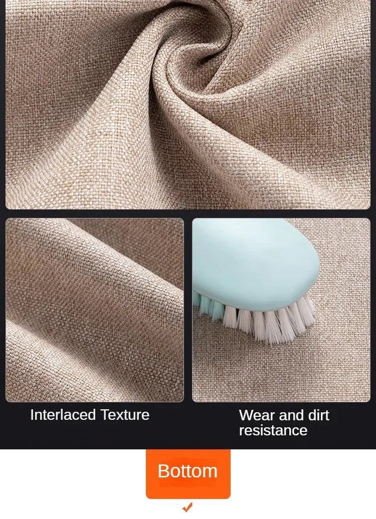 Thickened Plain Linen Fabric Fine By The Meter for Tablecloth Bags Pillow Cushion Cover Sewing Sofa Cloth Wearable Beige Gray